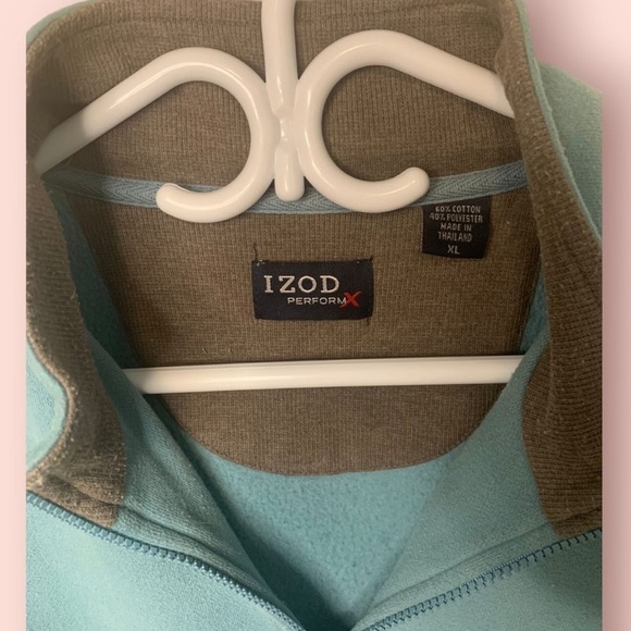 Vintage IZOD 1/4 Zip Polo Sweatshirt with Pockets,  Size XL - Picture 3 of 4
